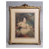 Signed portrait of Lady Marie Conyngham lithograph