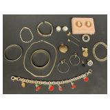 Group of vintage costume jewelry