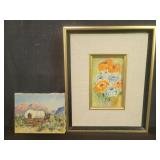 Pair of vintage oil paintings