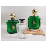 3 large display cologne bottles