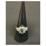 Sterling silver gemstone ring