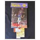 Vintage Lakers tickets & program