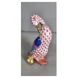 Herend goose with golden egg
