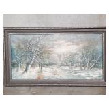 Vintage F.M. Hoyer signed oil on canvas