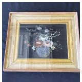 Vintage framed stone art