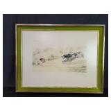 Leon Danchin signed etching