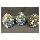Group of vintage Murano glass grape cluster lamp
