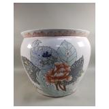 Large Chinese porcelain fish bowl planter