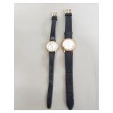 Pair of women's quartz wristwatches