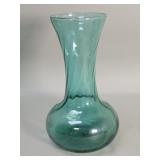 Vintage aqua green swirl neck vase