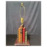 Vintage faux books table lamp