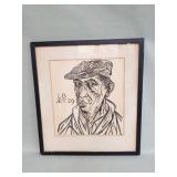 Leonard Baskin 'LB AET 29' woodcut print