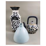 Ceramic vases and teapot