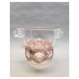 Hand blown Anthony Stern art glass ice bucket