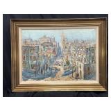Signed oil on canvas 'San Francisco Cityscape'