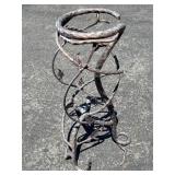 Vintage wrought iron plant stand