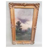 Antique pastel painting