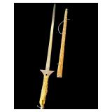Vintage decorative stainless steel sword