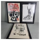 Music themed lithograph posters