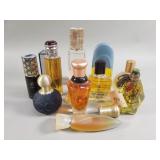 Group of designer perfume bottles