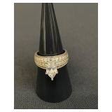 Vintage sterling silver cubic zirconia ring