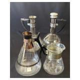 Lot of vintage glass coffee carafes