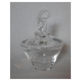 Vintage Stuben lidded glass candy/nut dish signed