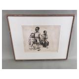 Pencil signed Simond Abeles 'They Already
