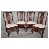 Henredon chippendale-style carved mahogany chairs