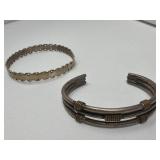 Pair of vintage sterling silver bracelets