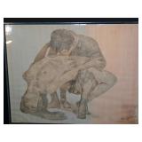 1974 nude Heinz Gunter Runge MENDIJ original art