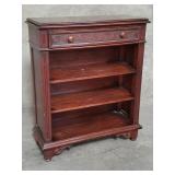 Antique mahogany single-drawer bookcase
