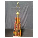 Maitland Smith faux book stack table lamp with
