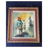 Framed signed oil painting