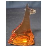 Baccarat crystal rocking giraffe figure