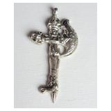 Silver axe pendant