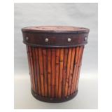 Contemporary bamboo hamper