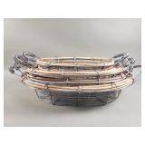 Fine metal and wood baskets