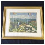 Framed 'Garden at Sainte-Adresse' print