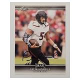 Autographed Patrick Mahomes Leaf rookie draft card