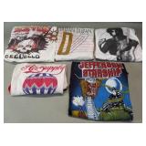 5 vintage single-stitch Rock & Roll band T-shirts