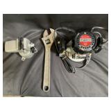 Group of tools Craftsman router, wrench etc box