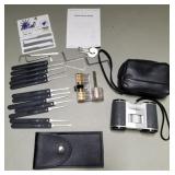 Nikon binoculars and locks and tools