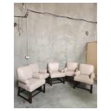 5 leather  chairs