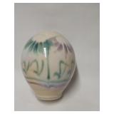 Vintage multi-color handmade crackle glaze vase