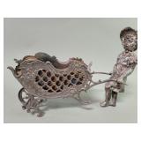 Antique silver plate figural center piece