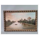 Signed A. Solano oil painting on canvas