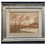 Framed, signed oil on canvas painting