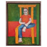 Signed oil painting on canvas, dated 1977