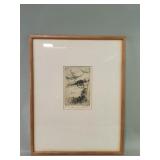 Pencil signed John Stoll etching